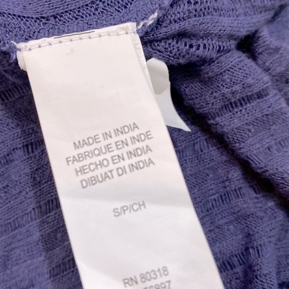 LUCKY Brand linen blend purple knit thermal top size small - Picture 6 of 8